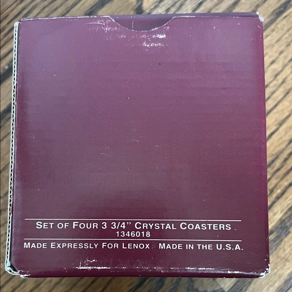 Lenox NWT Crystal Coasters Set of Eight Vintage Cut Glass Design Original Boxes